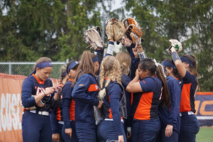 Syracuse conceded four runs in the eighth inning after a scoreless seventh inning, losing 6-3.